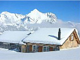 Berghütte im Skigebiet